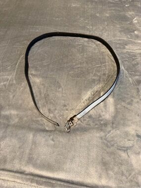 Michael Kors Black/Silver Skinny Belt with Silver Buckle interchangeable